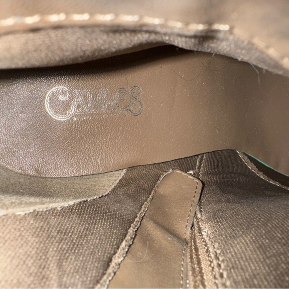 Carlos by Carlos Santana Women’s Hawkins Heeled Ankle Boots Side Zip Beige Sz 8M - Picture 8 of 9